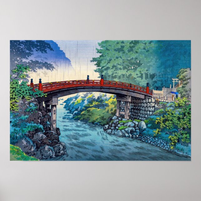 Póster Tsuchiya Koitsu - Puente sagrado de Nikko (Frente)