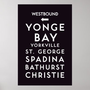 Póster TTC - Poster de Estaciones Westbound