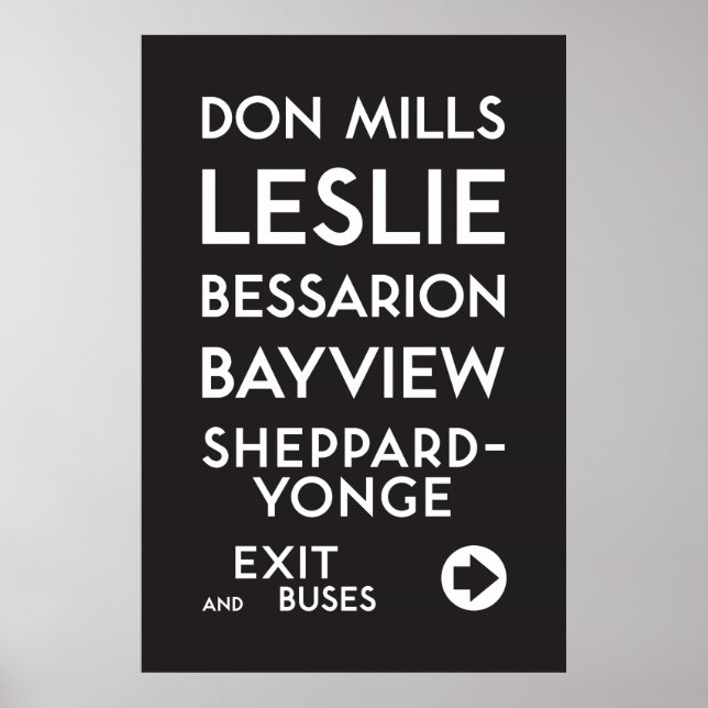 Póster TTC - Poster de Sheppard Don Mills (Frente)