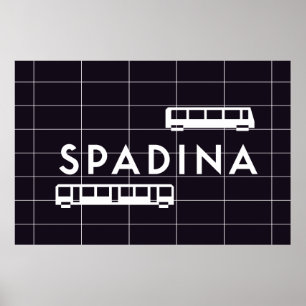 Póster TTC - Poster de trenes de la estación Spadina