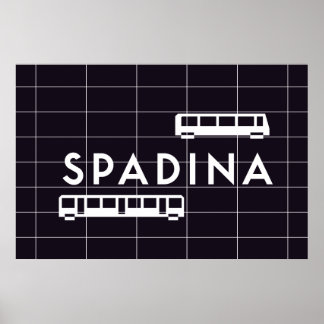 Póster TTC - Poster de trenes de la estación Spadina