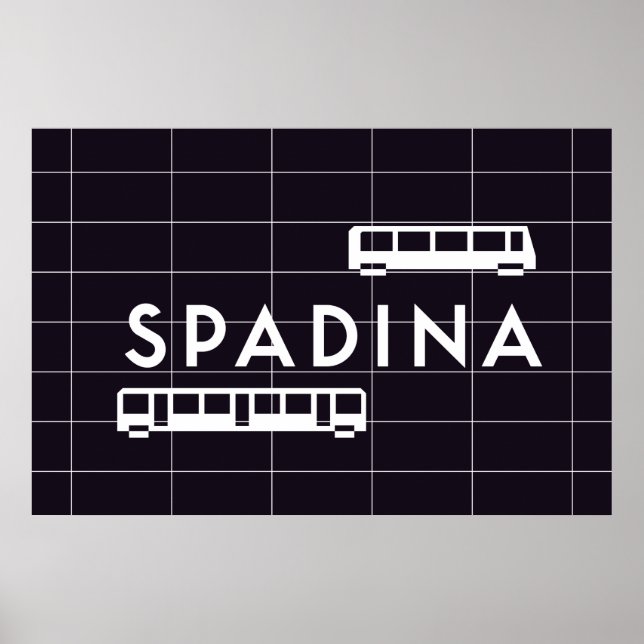 Póster TTC - Poster de trenes de la estación Spadina (Frente)