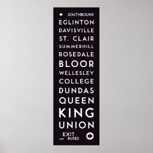 Póster TTC - Poster largo de las estaciones del sur