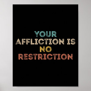 Póster Tu Aflicción No Es Restricción Motivación Divertid