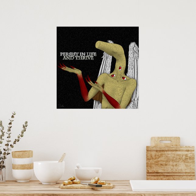 Póster Tu ángel de la guarda da palabras de aliento (Cocina)