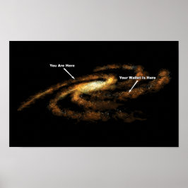 Póster Tu billetera está aquí Galaxia de la Vía Láctea