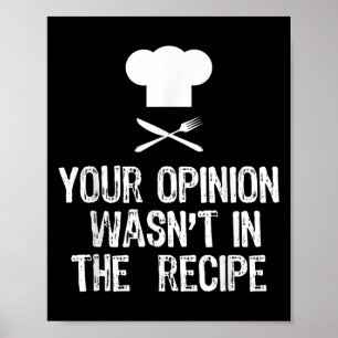 Póster Tu cebolla no estaba en la receta Regalo de cocina