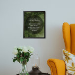 Póster Tu Cita favorita Burbujas poco claras y verdes<br><div class="desc">El fondo está cubierto con un gráfico de grunge raspado, angustiado y vintage en un verde oscuro y profundo; intercalado con las texturas son círculos audaces y festivos de tipo burbuja creados a partir de bóvedas de luz. ¡Eres bienvenido para reemplazar mi obra de arte digital con la tuya propia,...</div>