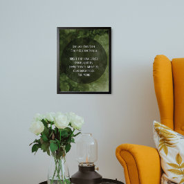 Póster Tu Cita favorita Burbujas poco claras y verdes