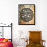 Póster Tu Cita favorita sobre la roya y el moreno<br><div class="desc">El fondo está cubierto por un gráfico de grunge raspado, angustiado y vintage en tonos de naranja de óxido marrón. ¡Eres bienvenido para reemplazar mi obra de arte digital con la tuya propia, o incluso con una foto que amas! Por encima de eso, un gran círculo negro translúcido ayuda a...</div>