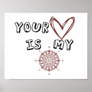 Póster Tu corazón es mi brújula