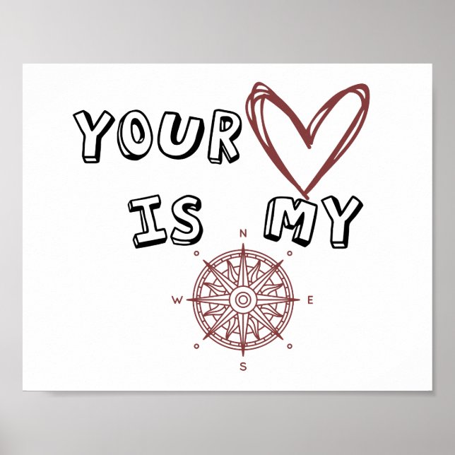 Póster Tu corazón es mi brújula (Frente)