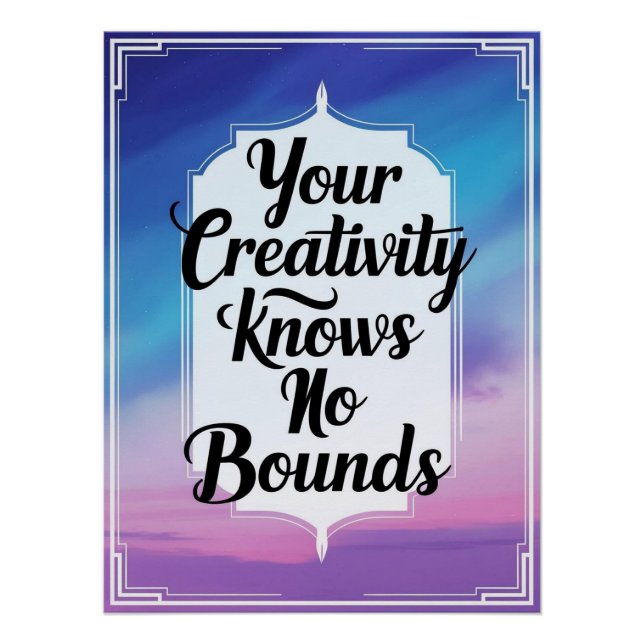 Póster Tu creatividad no tiene límites (Anverso)