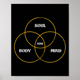 Póster Tu cuerpo alma mente Pilates Yoga Meditación Grung