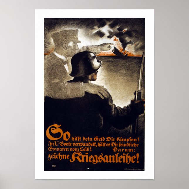 Póster Tu dinero ayuda a luchar contra ti (frontera) (Frente)