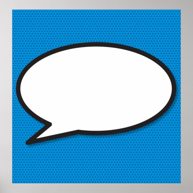 Póster Tu discurso de mensaje burbuja libro de cómics ret (Frente)
