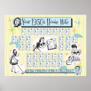 Póster Tu esposa casera de los años 50