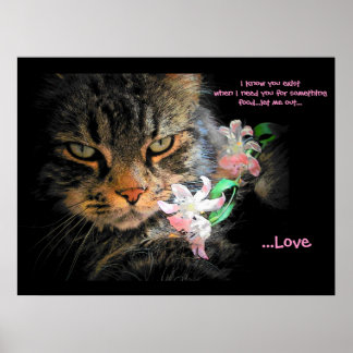 Póster Tú existes por amor Cat Haiku