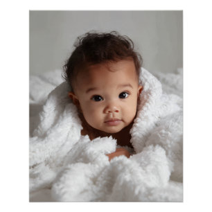 Póster Tu foto de bebé personalizada