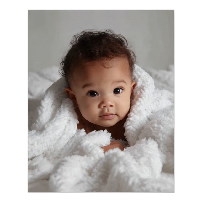Póster Tu foto de bebé personalizada (Anverso)