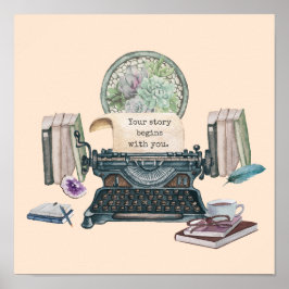 Póster Tu historia comienza contigo