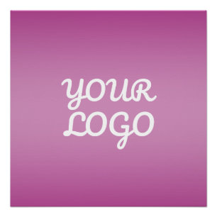 Póster Tu Logo & Moderno Simple Ombre Púrpura