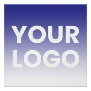Póster Tu logotipo y gradiente de color de fondo editable