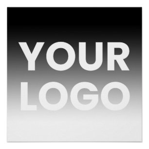 Póster Tu logotipo y gradiente de color editable moderno