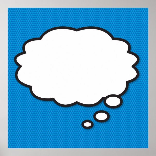 Póster Tu mensaje piensa en la diversión de la burbuja de (Frente)