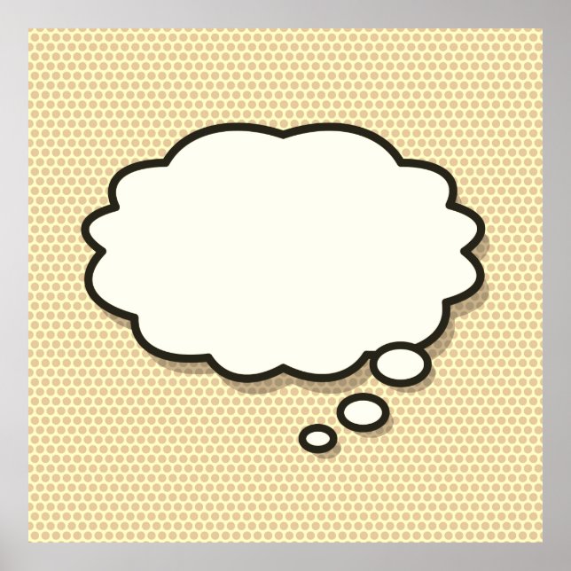 Póster Tu mensaje piensa que el libro de historietas retr (Frente)