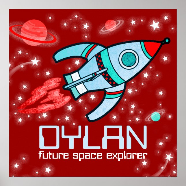Póster Tu nombre de los chicos del espacio de cohetes pos (Frente)