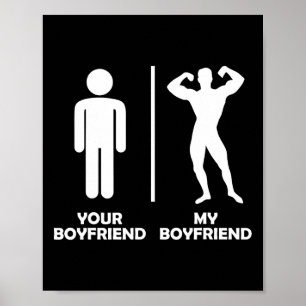 Póster Tu Novio Vs Mi Gracioso Diseño De Gimnasio De Cons