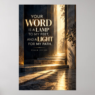 Póster Tu Palabra Es una Lámpara a Mis Pies Salmo 119:105