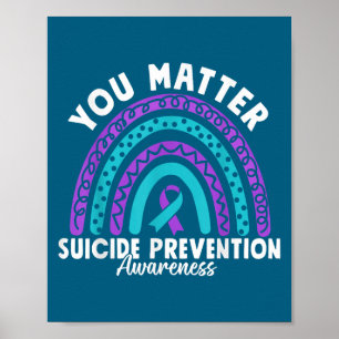 Póster Tú Prevención de la Conciencia del Suicidio Verde 