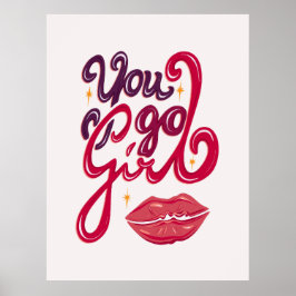 Póster Tú Puedes Chica – Frase para Aumentar la Confianza