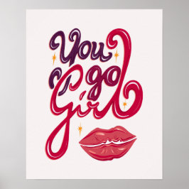 Póster Tú Puedes Chica – Frase para Aumentar la Confianza