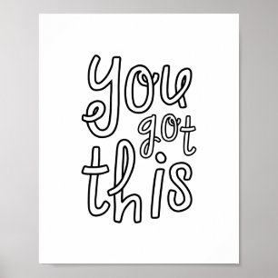 Póster Tú Puedes, Motivación Adorable