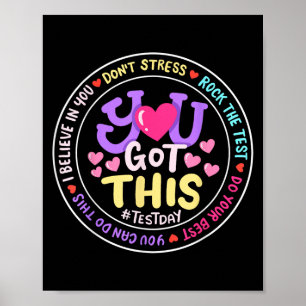 Póster Tú Puedes No Te Estreses Haz Tu Tes Motivacional