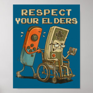 Póster Tu Respeta Mayores Juegos Retro Gamer