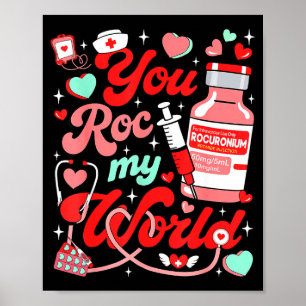 Póster Tú Roc Mi Mundo Enfermera Día de San Valentín Er E