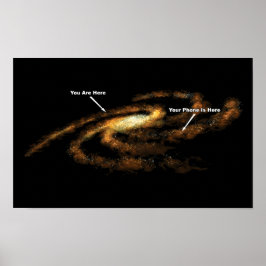 Póster Tu Teléfono Está Aquí Galaxia Vía Láctea