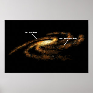 Póster Tu Teléfono Está Aquí Galaxia Vía Láctea