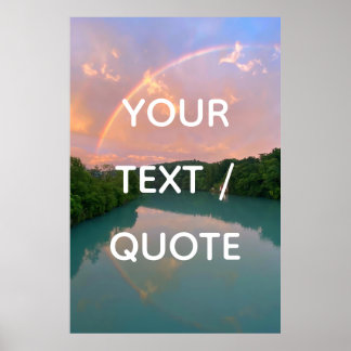 PÓSTER TU TEXTO/ CITA PERSONALIZADA LAGO ATARDECER
