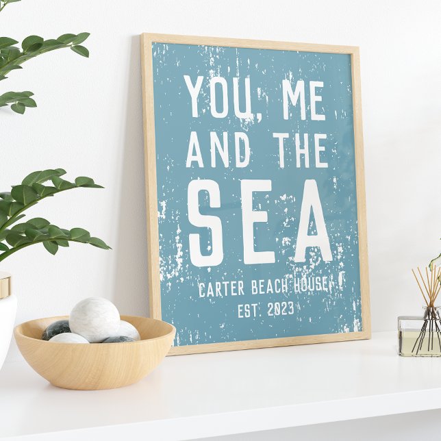 Póster Tu, yo y el Sea Personalized Beach House Print (Subido por el creador)