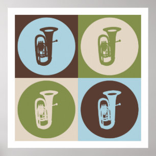 Póster Tuba de Pop Art