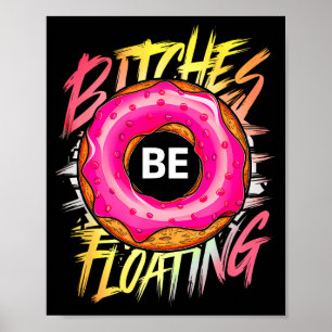 Póster Tubería divertida es flotar flotador de verano
