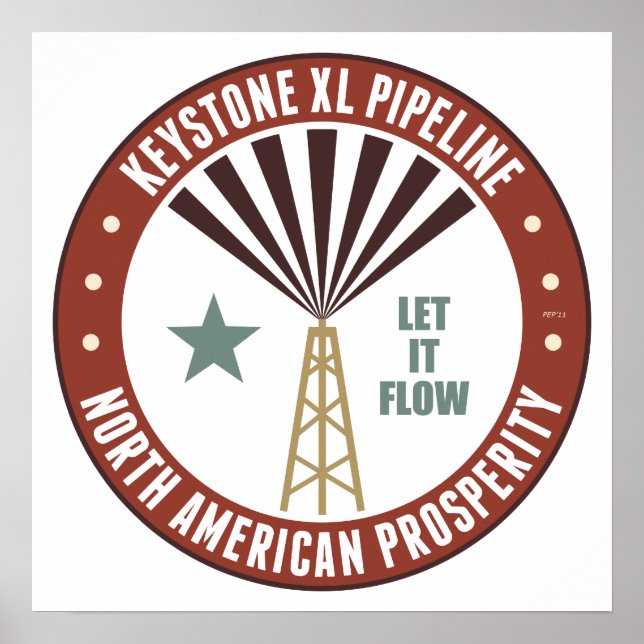 Póster Tubería Keystone XL (Frente)