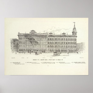 Póster Tubería y Beale del lado sur del mercado