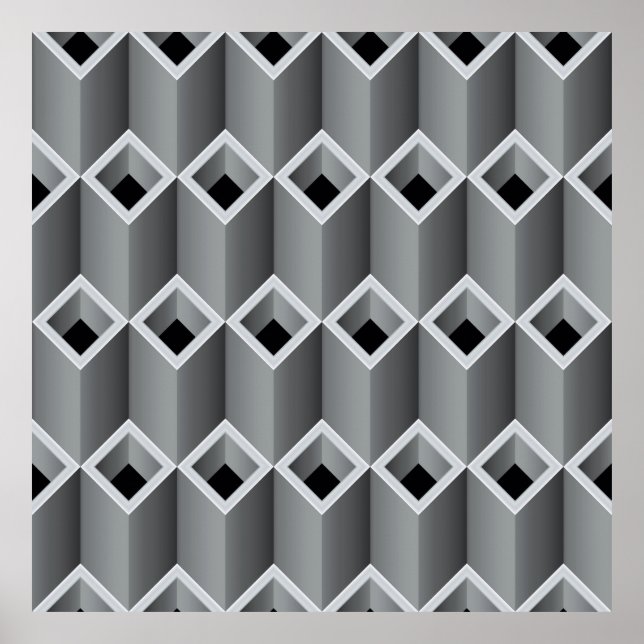 Póster Tuberías grises encima de las otras - fondo transp (Frente)