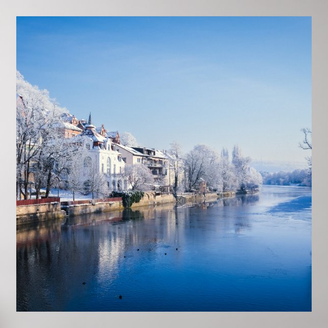 Póster Tübingen, Alemania después de la nevada (Frente)